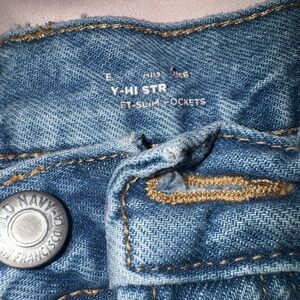 Old Navy Women's Medium Blue High-Rise Slim Jean Shorts